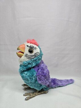 Furreal Friends Baby Parrot Macaw Newborn Bird Interactive Toy 8” Blue Purple
